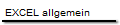 EXCEL allgemein